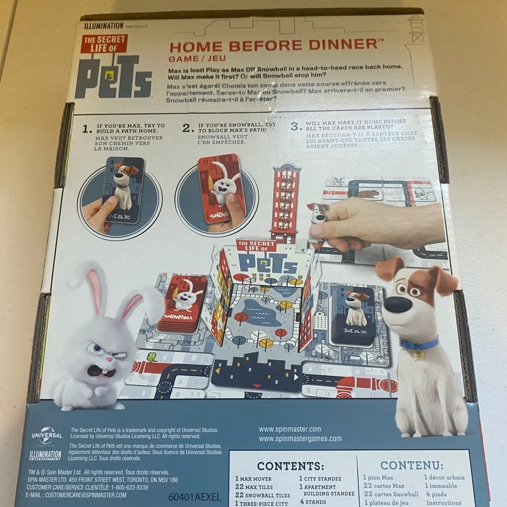 The Secret Life of Pets Home Before Dinner Board Game